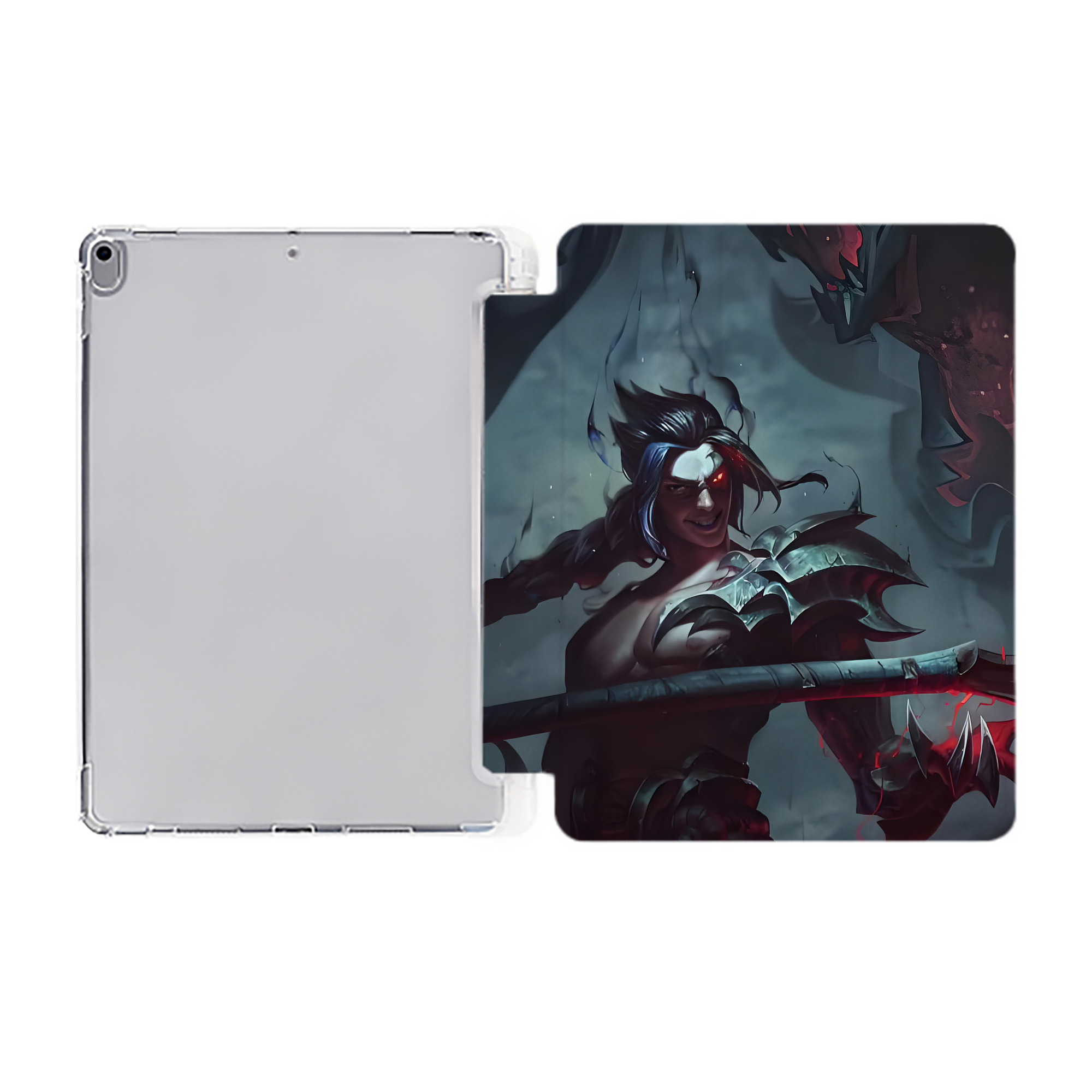 （画像用） リーグ・オブ・レジェンド League of Legends LOL IPad ケース ペン収納付き 三つ折りスタンド PUレザー×シリコン 対応機種9.5/10.5/10.9インチ